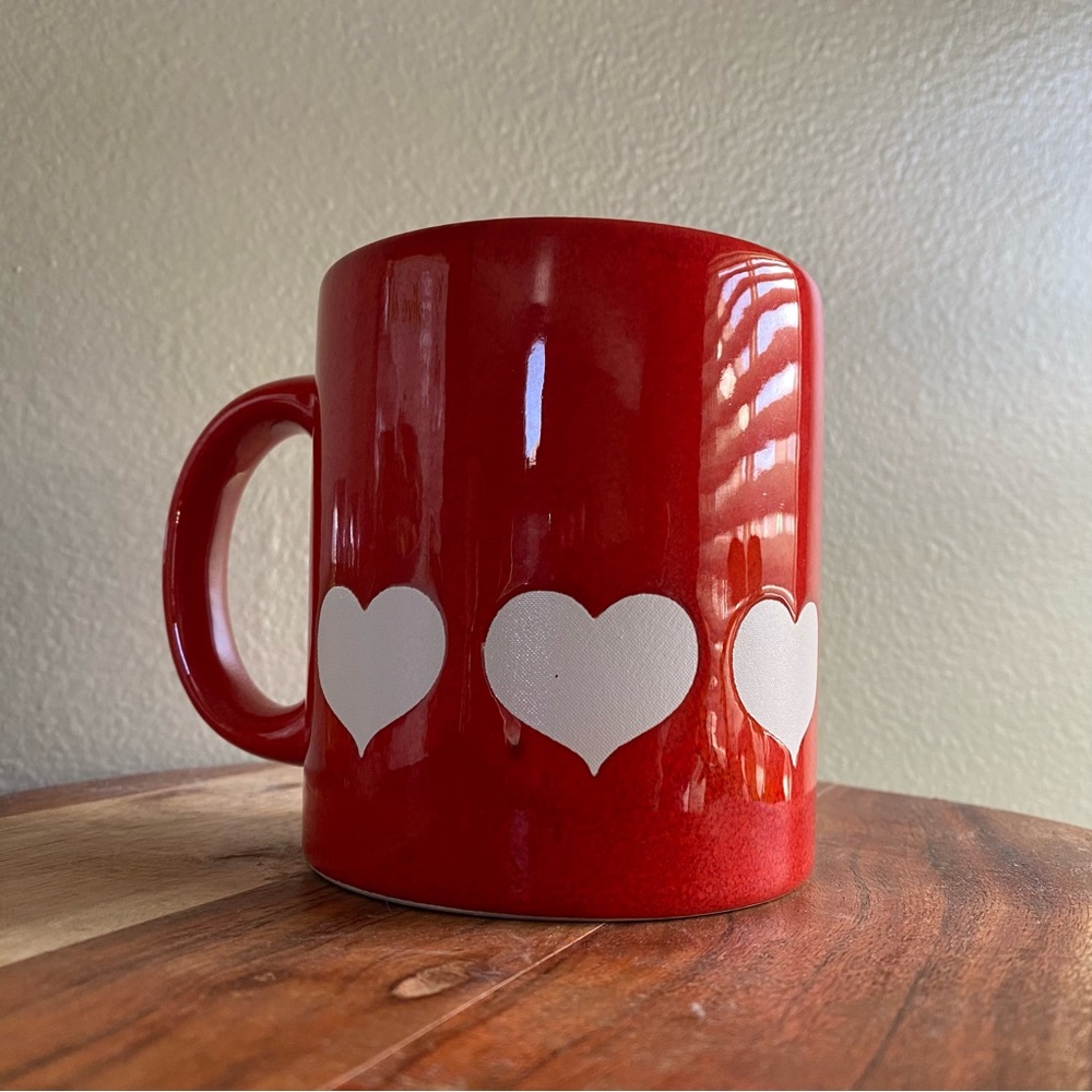 Waechtersbach Red and White Heart Mug